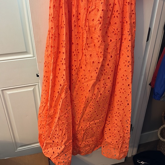 SOLD OUT ONLINE PRICE FIRM ELOQUII Eyelet Tie Front Maxi Dress - Picture 10 of 11